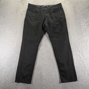 Stone Falcon Jeans Men's 34x30 Black Cotton Denim Straight Slim Workwear Stretch